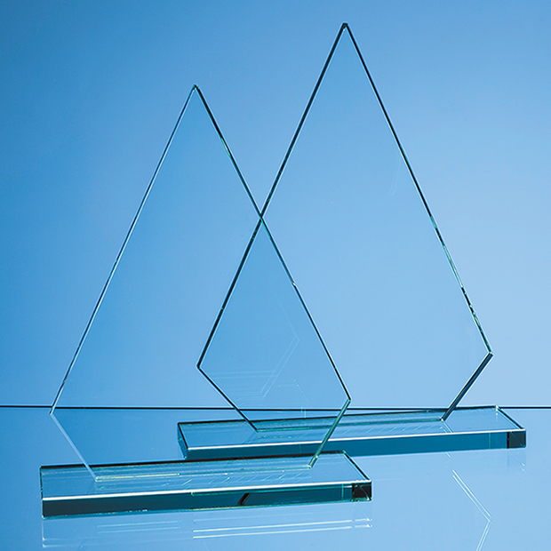 23cm x 12mm Jade Glass Peak Award