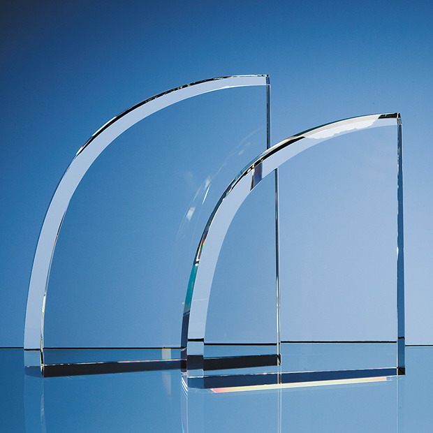 17.5cm Optical Crystal Curve Award