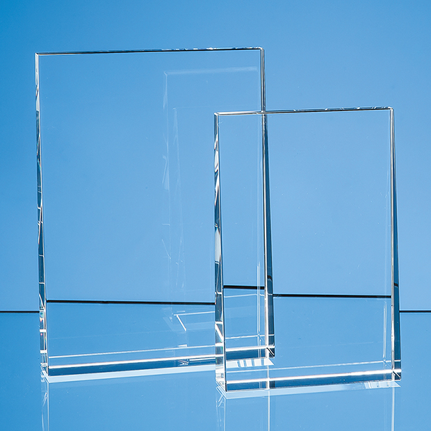 15cm Optical Crystal Vertical Wedge Award